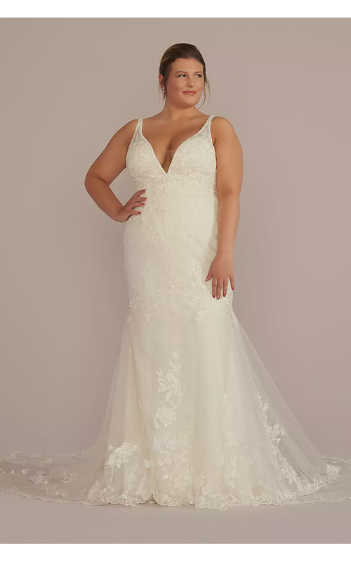 Removable Train Mermaid Wedding Dress