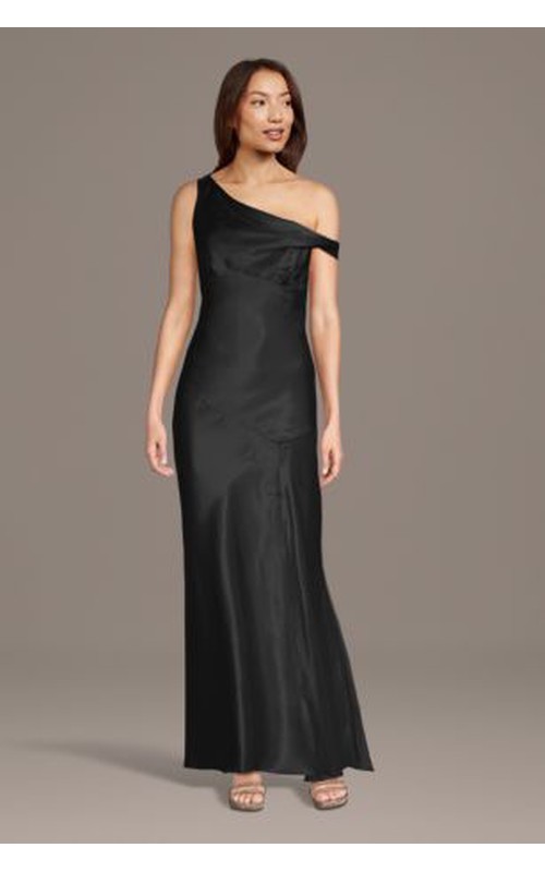 Charmeuse Asymmetrical Sheath Dress