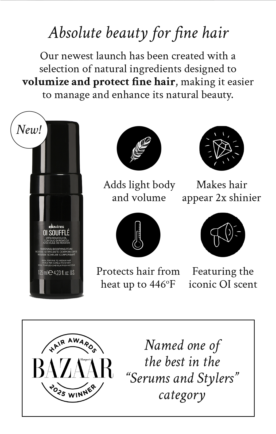 Absolute beauty for fine hair