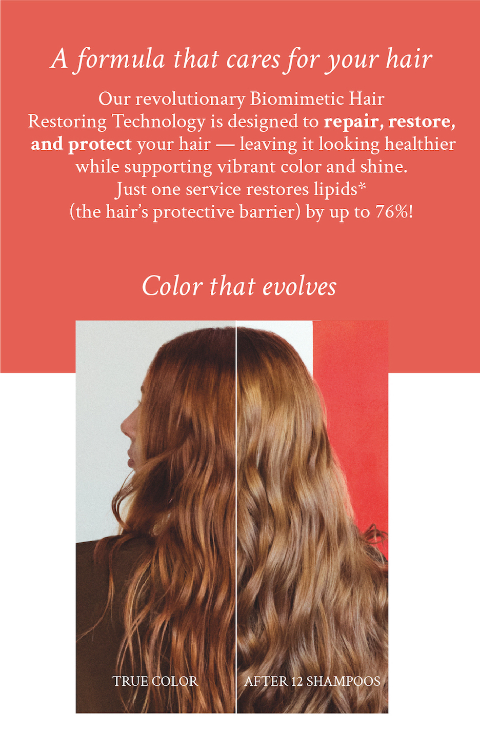 A formula that cares for your hair