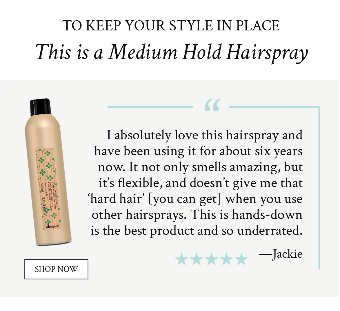 This is a Medium Hairspray