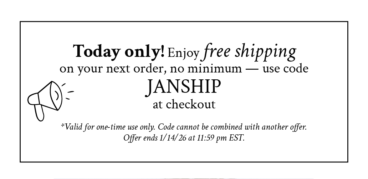 Free shipping today only