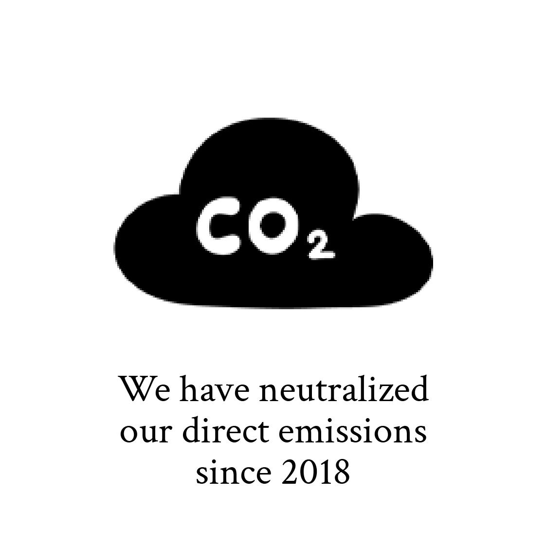 CO2. We have neutralized our direct emissions since 2018.