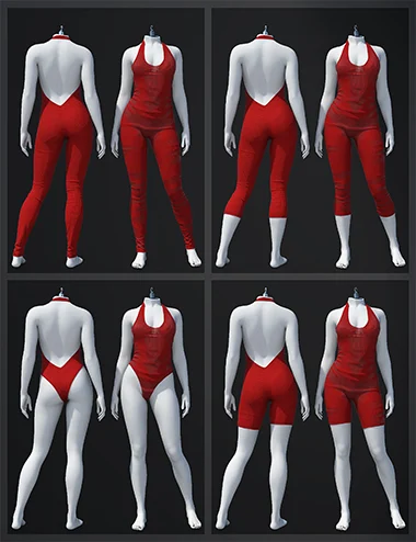 dForce SU One-Piece Yoga Pants Collection for Genesis 9