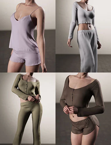 dForce 9-in-1 Homewear Wardrobe for Genesis 9