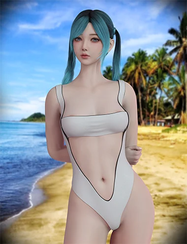 dForce Sexy Shoulder Swimsuit Outfit for Genesis 9