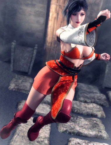 dForce Fantasy Hunter Outfit for Genesis 9