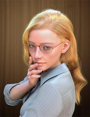 dForce Strand-Based FE Side Swept Curly Hair for Genesis 9