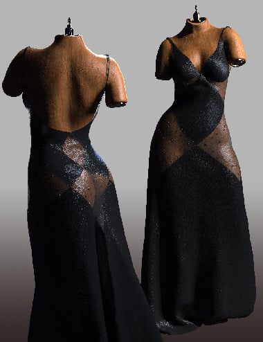 dForce Geometric Panelled Dress for Genesis 9