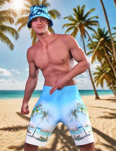 JMR dForce Viktor Beach Set for Genesis 9 and 8 Male