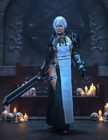 DeathKnight Fantasy Bundle for Genesis 8, 8.1 and 9 Females