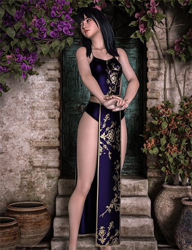 AH dForce Silken Petal Outfit Texture Add-On