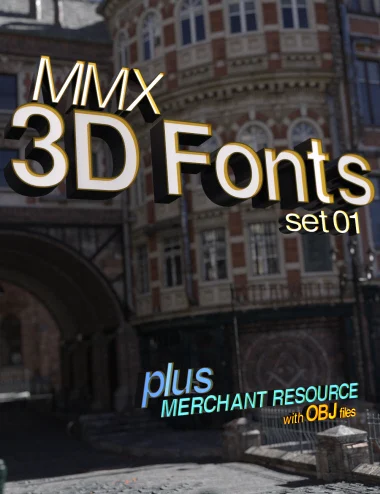 MMX 3D Fonts 01 - Merchant Resource