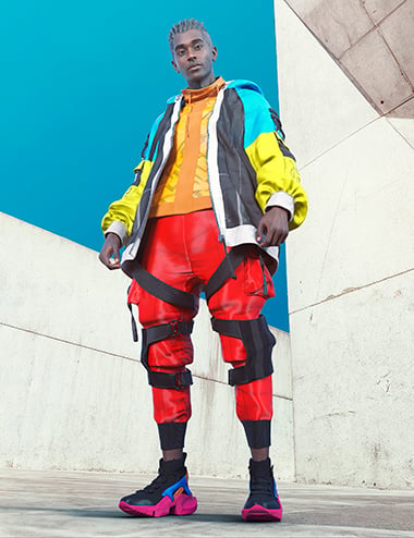 dForce Urban Techwear Outfit for Genesis 9