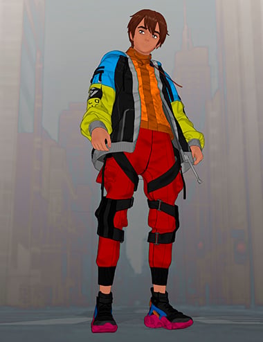 Urban Techwear Outfit FilaToon Texture Add-On