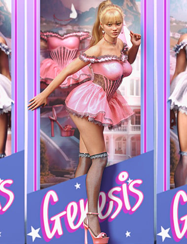 dForce DollHouse Dreams Complete Wearable Set for Genesis 9