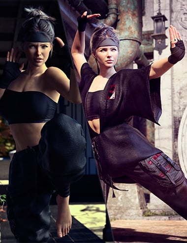 Z Mixed Martial Arts 3 Pose Mega Set for Genesis 9 and 8 Female