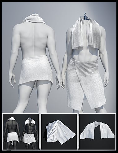 dForce SU Shower Towel for Genesis 9