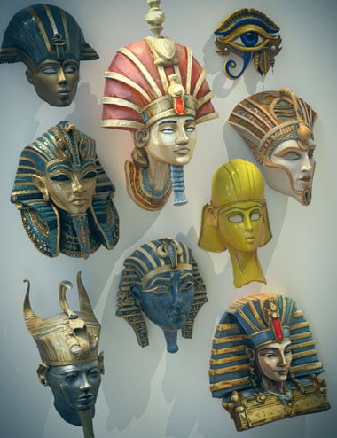 GNBD Egyptian Masks Kings for Genesis 9 Base
