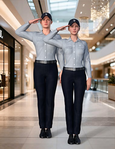 dForce MK Security Patrol Uniform for Genesis 9