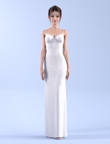 dForce HnC25 Slip Long Dress for Genesis 9