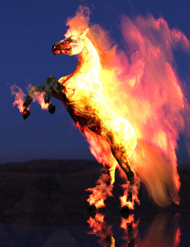 DA Flame Horse for Daz Horse 3