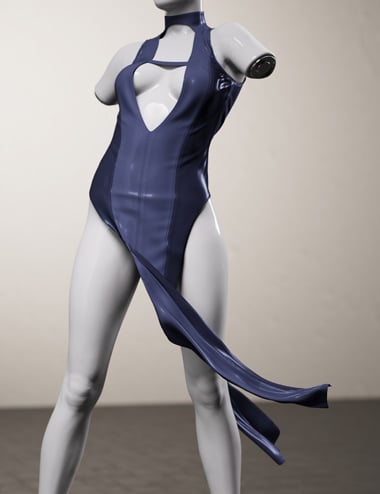 dForce Gothic Style Cutout Dress for Genesis 9
