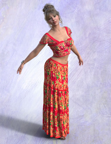 SIC Sunshine dForce Skirt Set for Genesis 9