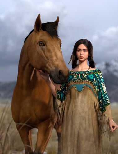 dForce Lala Ethnic Costume for Genesis 9