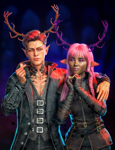 FP Woods Druids Antlers Add-on Texture for Genesis 9