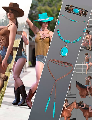 dForce Cowgirl Rebel Beauty Outfit Bundle
