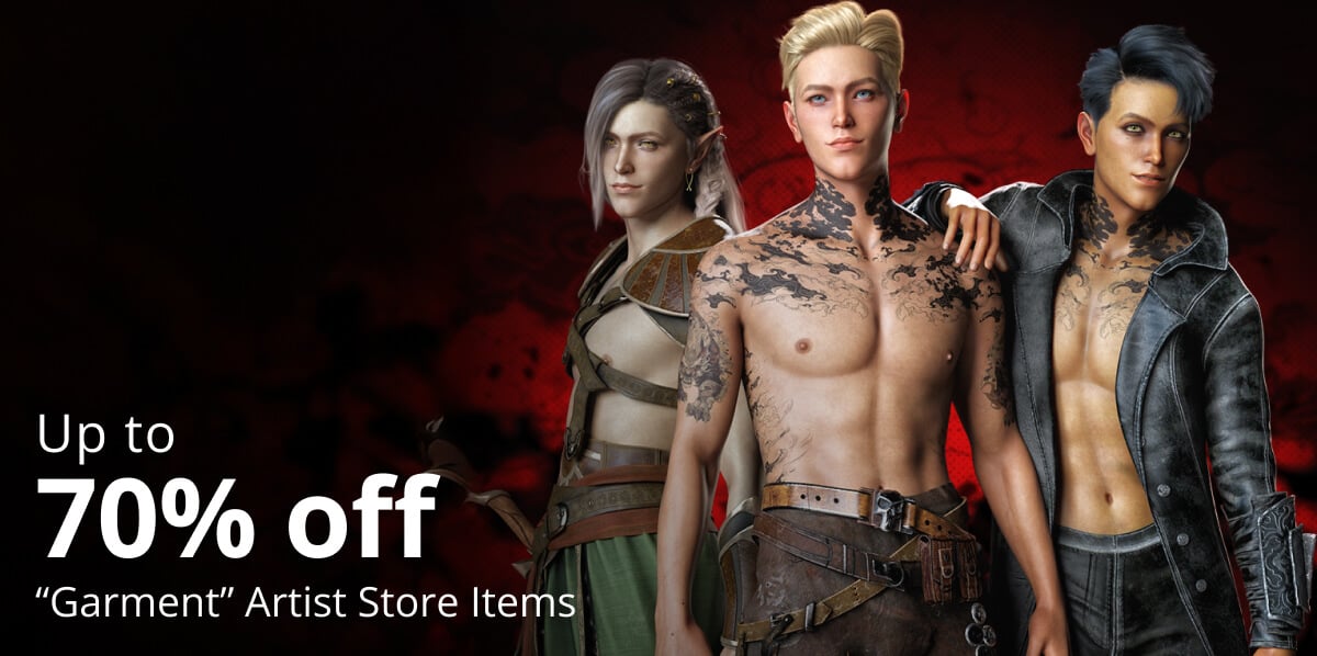 Up to 70% off "Garment" Artist Store Items
