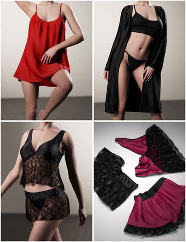 dForce 9-in-10 Sleepwear Wardrobe for Genesis 9