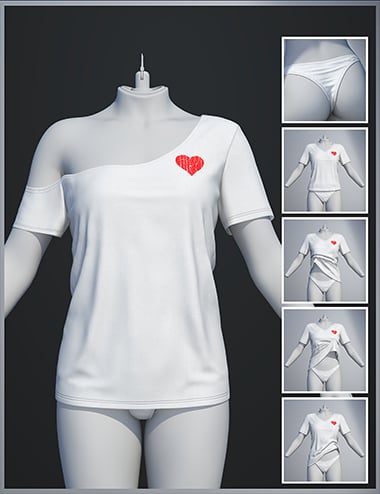 dForce SU T-Shirt Dress for Genesis 9