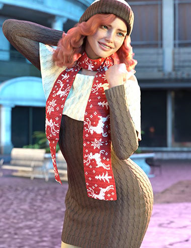 dForce Cinnamon Outfit for Genesis 9 and Genesis 8 Female