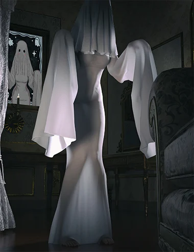 dForce Nirv Ghost Dress Set for Genesis 9