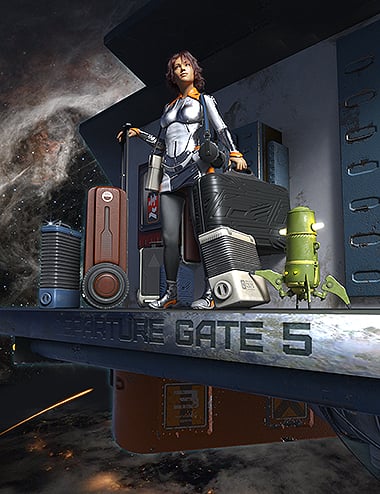 Sci-Fi Luggage Set
