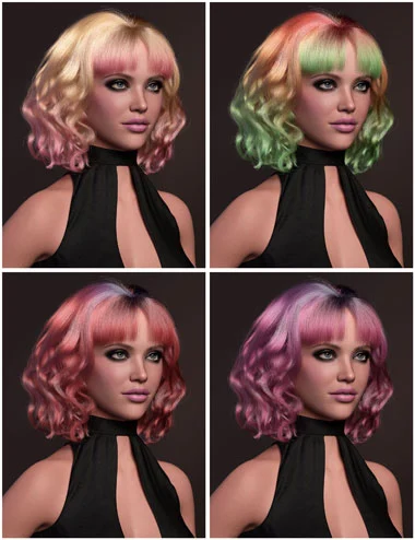 dForce Strand-Based Doll Style Curly Bob Hair Color Expansion