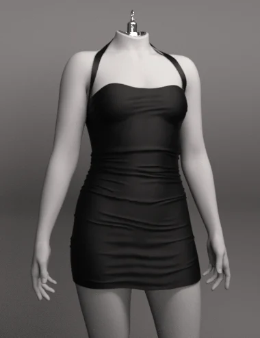 dForce EG YNGE Halter Neck Dress for Genesis 9