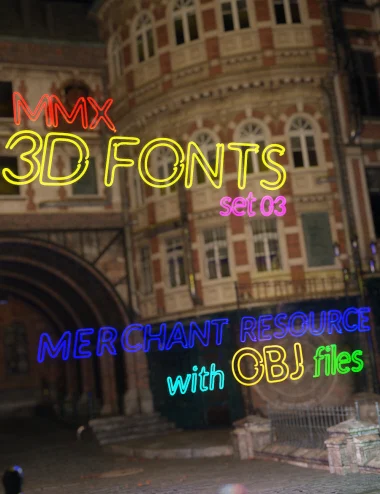 MMX 3D Fonts 03 Merchant Resource