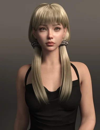EG YNGE Halter Neck Dress, Hair and EG Lovely Poses Genesis 9 Bundle