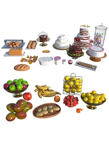 TS Bread Desserts Fruits and Vegetables