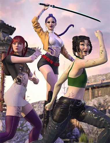 K-Fierce Poses for Genesis 9 Feminine