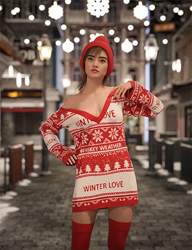 AH dForce Casual Winter Outfit Texture Add-on