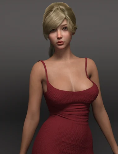 QWNC Hair, Dress, Hair and EG Lovely Poses Genesis 9 Bundle