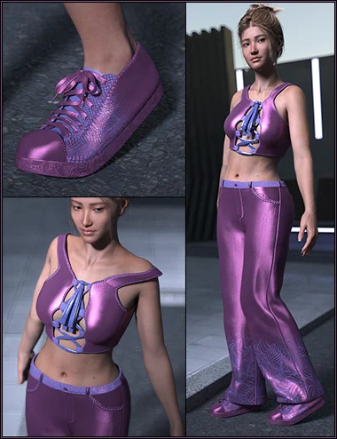 Peekaboo Street Outfit for Genesis 9 Females