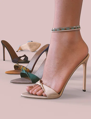 Yuna High Heels for Genesis 9 and 8 Female
