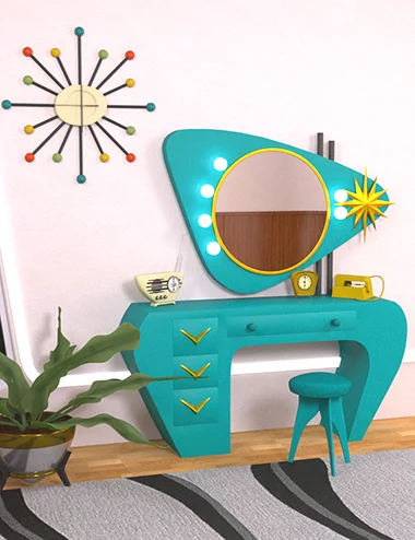 Atomic Chic Vanity Furniture Set