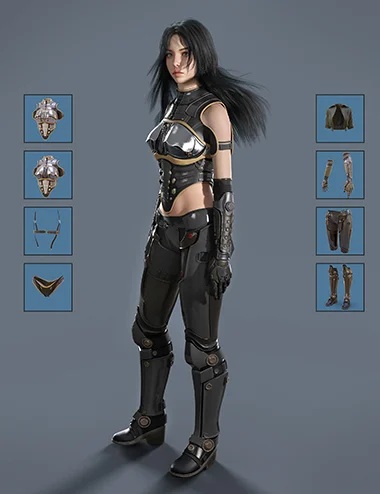 dForce MB Mech Suit for Genesis 9 Feminine