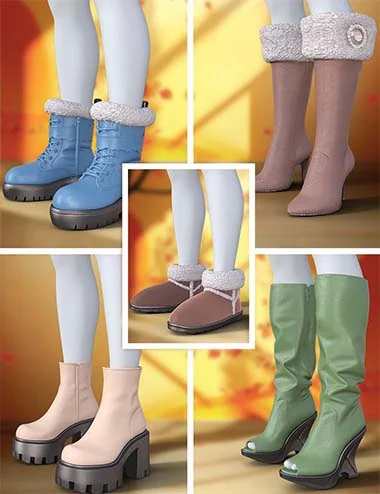 TN Winter Collection - Boots Vol. 2 for Genesis 9 and 8 Female